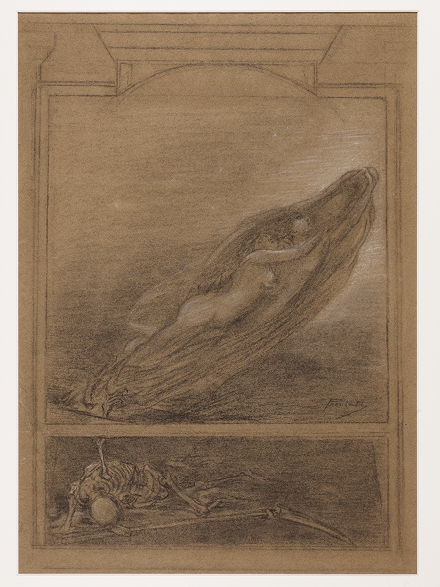 Composizione a tema simbolista. morte e resurrezione.